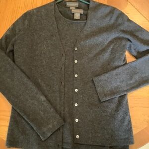 Banana Republic Gray Cashmere Sweater Set sz M